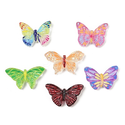 Transparent Resin Enamel Cabochons CRES-D308-04-1