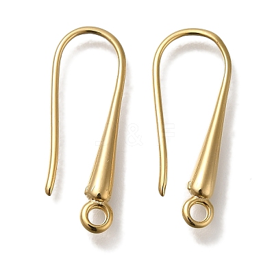 Brass Earring Hooks KK-H502-15G-1