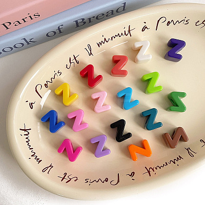 Opaque Acrylic European Beads OACR-M027-01Z-1