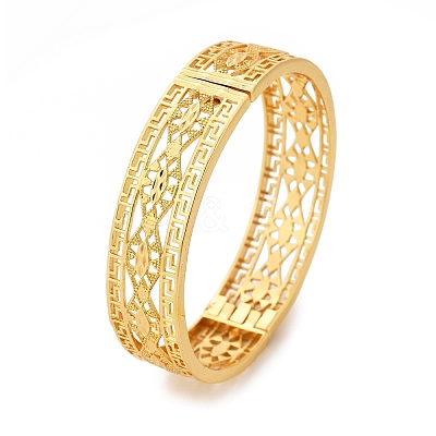 Brass Bangles for Women BJEW-D313-06G-1