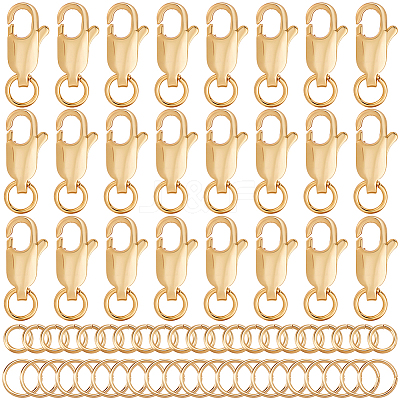 Brass Lobster Claw Clasps KK-BBC0024-52B-1