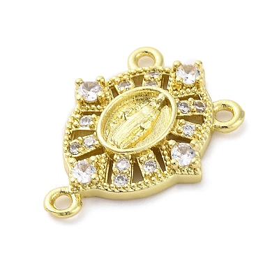 Brass Clear Cubic Zirconia Virgin Mary Chandelier Component Links KK-D325-07G-03-1