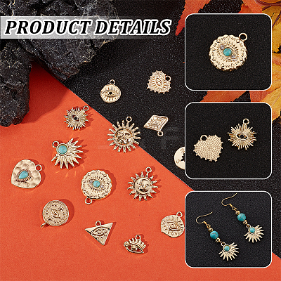 28pcs 14 style Zinc Alloy Pendants PALLOY-AR0001-32-1