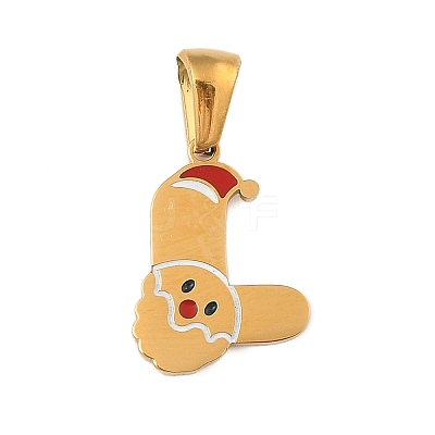 Christmas Theme 304 Stainless Steel Pendants STAS-R007-01L-G-1