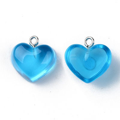 Transparent Resin Pendants X-RESI-R429-30D-1