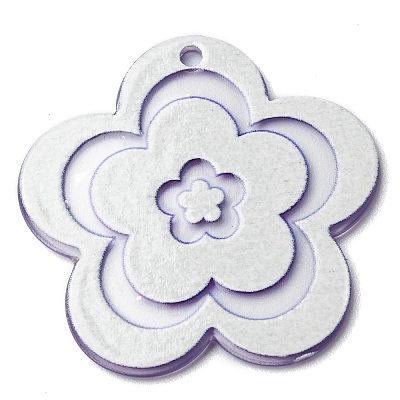 Acrylic Pendants with Glitter Powder MACR-Q160-01F-1