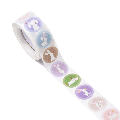 8 Patterns Easter Theme Self Adhesive Paper Sticker Rolls DIY-C060-03H-1