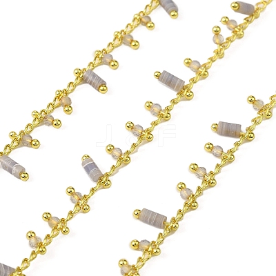 Handmade Brass Column Link Chains CHC-L053-12G-03-1
