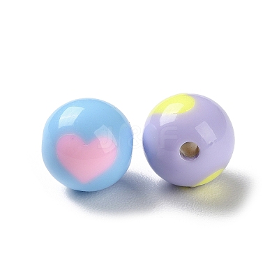 Two Tone Opaque Acrylic Beads SACR-I005-07B-1