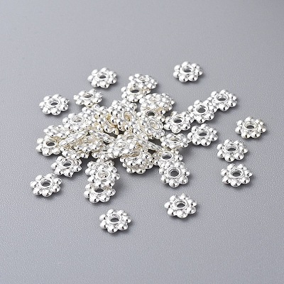 Tibetan Style Daisy Spacer Beads X-TIBEB-S039-048S-NR-1