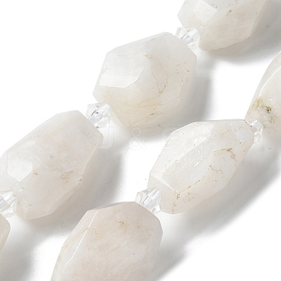 Natural Rainbow Moonstone Beads Strands G-H095-A07-01-1