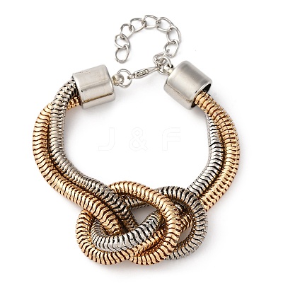 Iron Shake Chain Knotted Bracelets for Women BJEW-U042-01GP-1