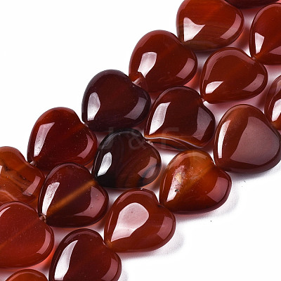 Natural Red Agate Beads Strands X-G-S364-097-1