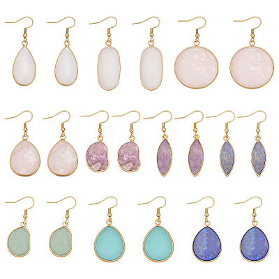 10 Pair 316 Surgical Stainless Steel Dangle Earring EJEW-PH01458-1