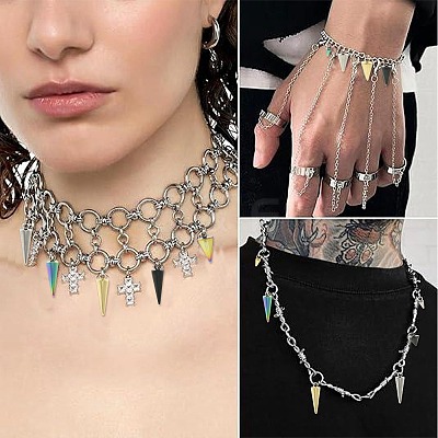 24Pcs 8 Styles 304 Stainless Steel Pendants STAS-FS0002-25A-1