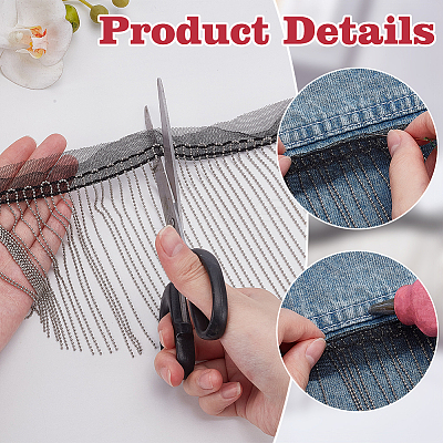 Polyester Tassel Lace Ribbon OCOR-WH0082-491-1