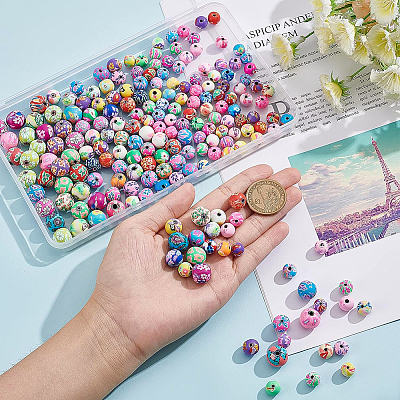 200Pcs 3 Style Handmade Polymer Clay Beads CLAY-BC0001-03-1
