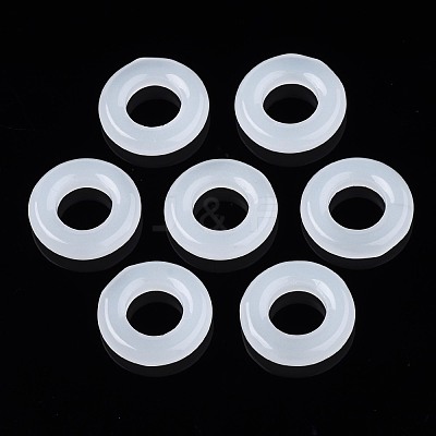 Imitation Jade Glass Linking Rings GLAA-S054-35B-A02-1