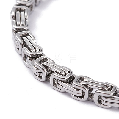 Tarnish Resistant 304 Stainless Steel Byzantine Chain Bracelets BJEW-I295-02B-P-1