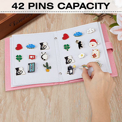 Imitation Leather Earring Displays Storage Book EDIS-WH0022-45A-1