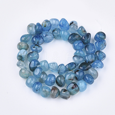 Natural Dragon Veins Agate Beads Strands X-G-S349-28B-1