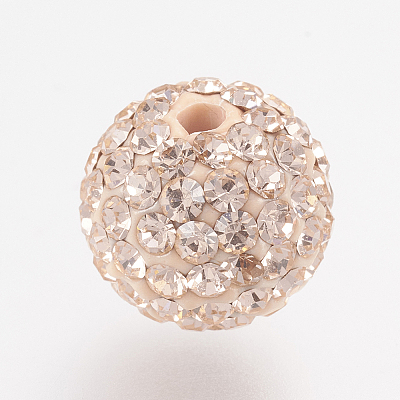 Polymer Clay Czech Rhinestone Beads RB-F022-PP13-10mm-TB22-1