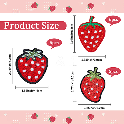 18Pcs 3 Styles Cloth Embroidery Cloth Iron on/Sew on Patches PATC-CP0001-09A-1
