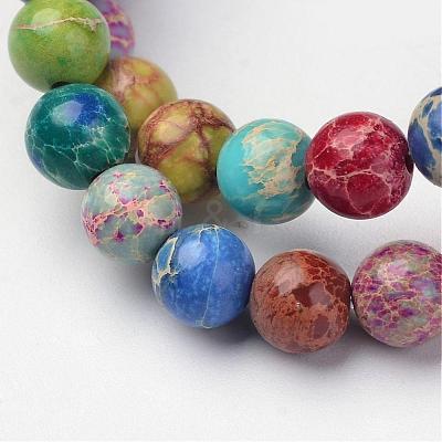 Natural Imperial Jasper Beads Strands G-I122-12mm-14-1