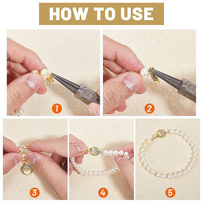 6Pcs Brass Fold Over Clasp with Crystal Rhinestone KK-CA0002-69A-1