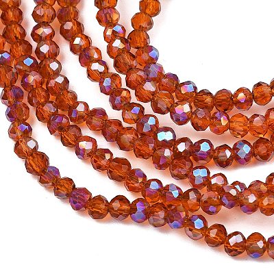 Electroplate Glass Beads Strands EGLA-A034-T4mm-I16-1
