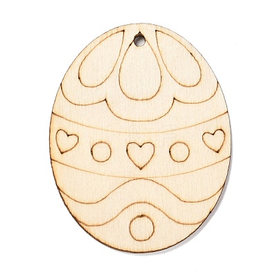 DIY Crafts Easter Egg Shape Cutouts Pendants AJEW-P087-B01-03-1