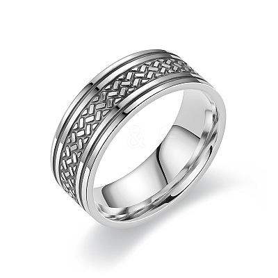 201 Stainless Steel Scale Pattern Finger Rings for Men FS-WGDD078-02-1