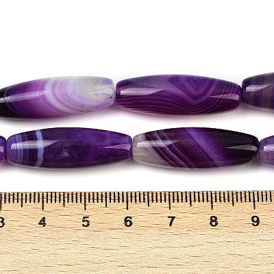 Natural Striped Agate/Banded Agate Beads Strands G-S280-10B-1