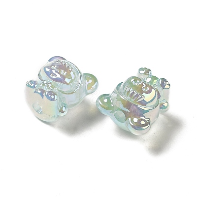 UV Plating Rainbow Iridescent Acrylic Beads LS-PACR-M002-01A-1