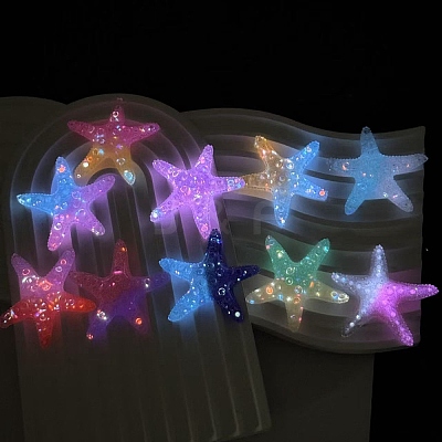 Luminous Ocean Transparent Resin Cabochons CRES-L045-02A-1