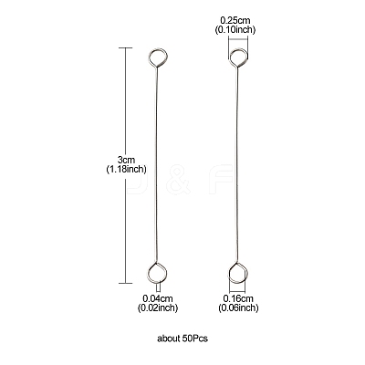 316 Surgical Stainless Steel Eye Pins STAS-YW0001-41A-P-1