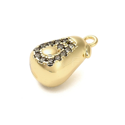 Brass Micro Pave Cubic Zirconia Pendants KK-L229-001G-09-1