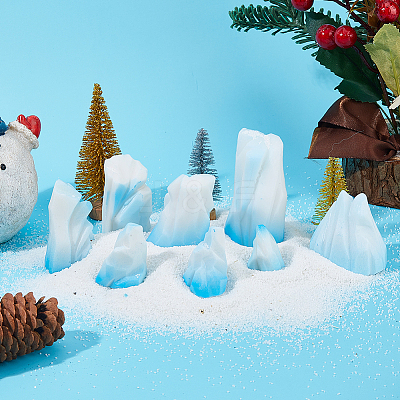 16Pcs 8 Style Resin Iceberg Mini Model DJEW-FH0011-46-1