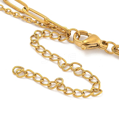 304 Stainless Steel Hearat Pendant Necklaces NJEW-L182-002G-1