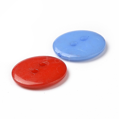 Acrylic Sewing Buttons X-BUTT-E084-B-M-1