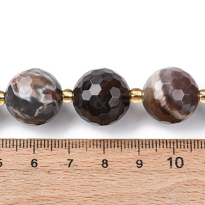 Natural Petrified Wood Beads Strands G-C249-A24-16MM-1