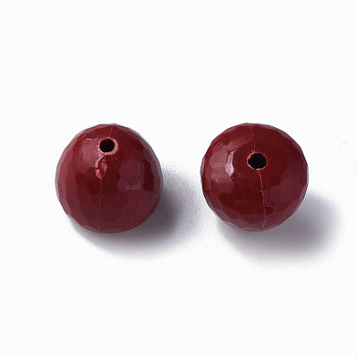 Opaque Acrylic Beads MACR-S373-10A-A01-1
