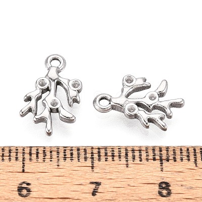 304 Stainless Steel Pendant Rhinestone Settings STAS-T067-44P-1