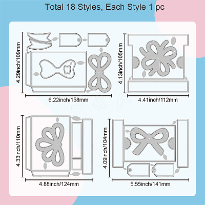 Carbon Steel Cutting Dies Stencils DIY-WH0309-1864-1