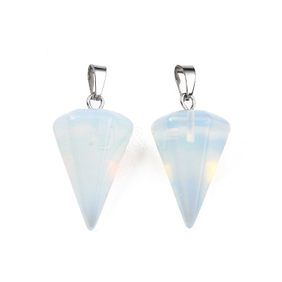 Cone/Spike/Pendulum Opalite Stone Pendants G-R278-85-1