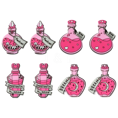 8Pcs 4 Styles Acrylic Pendants MACR-FS0001-76-1