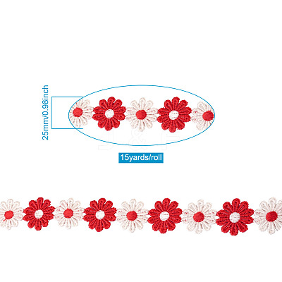 Colorful Polyester Lace Trim OCOR-TA0001-34A-1