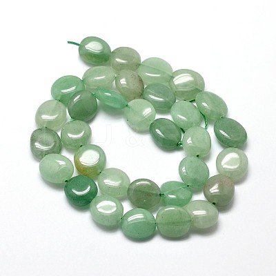 Natural Green Aventurine Nuggets Beads Strands G-J336-02-1