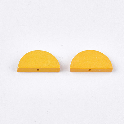 Painted Natural Wood Beads WOOD-T021-05A-07-1