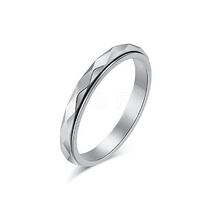 304 Stainless Steel Rotating Finger Rings FS-WGA316C-22-1
